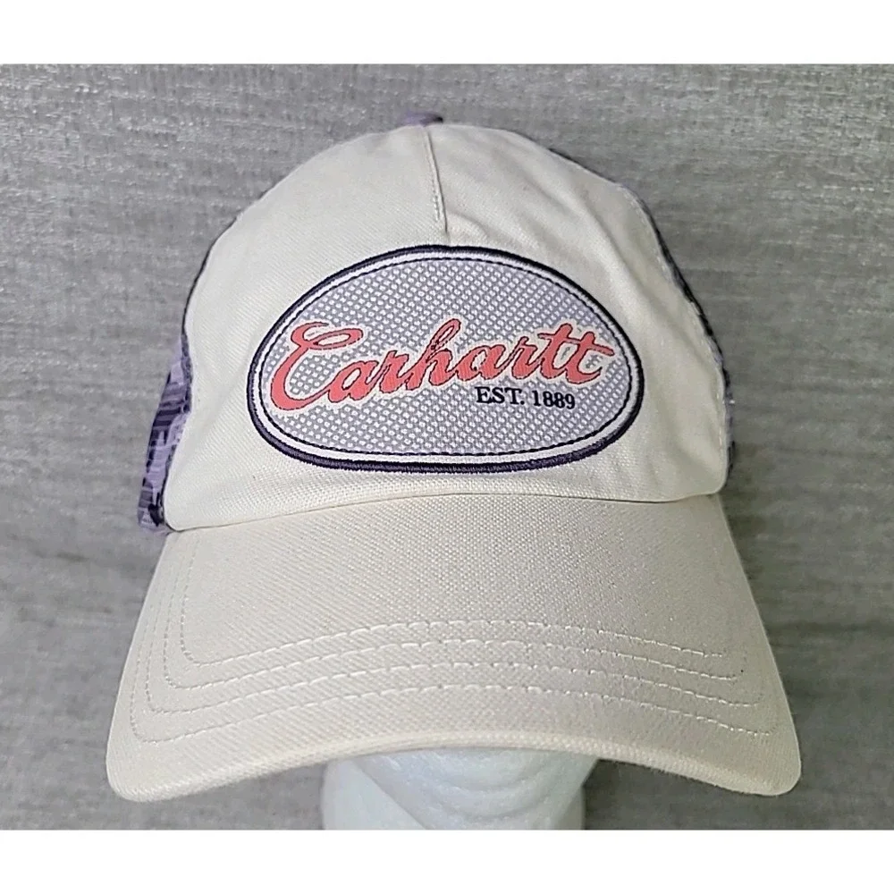 Carhartt Patch‎ Purple Camo Mesh Hat Cap Women's SnapBack Adjustable Logo